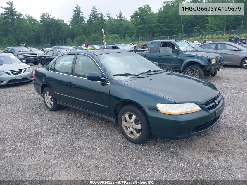 2000 Honda Accord 2.3 Se VIN: 1HGCG6693YA129679 Lot: 39834922