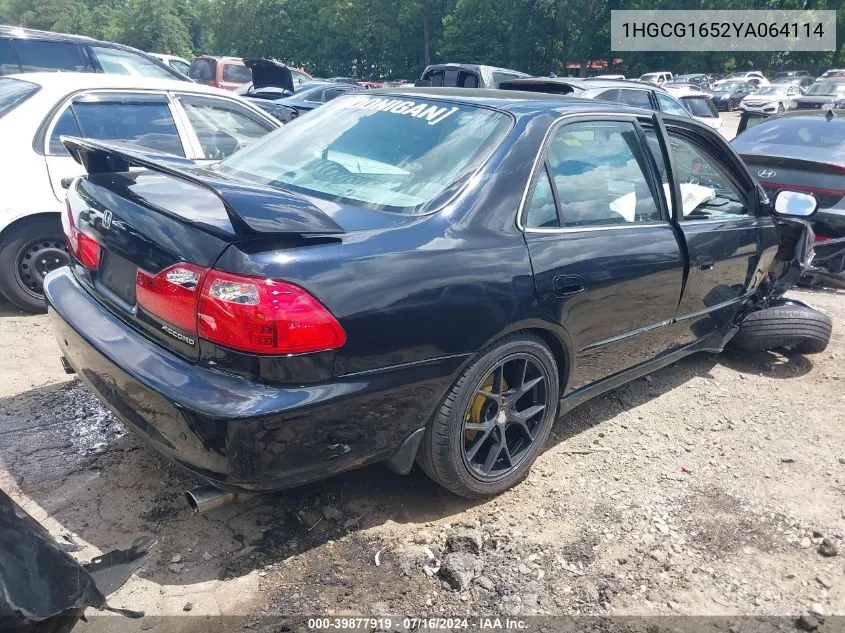 2000 Honda Accord 3.0 Ex VIN: 1HGCG1652YA064114 Lot: 39877919