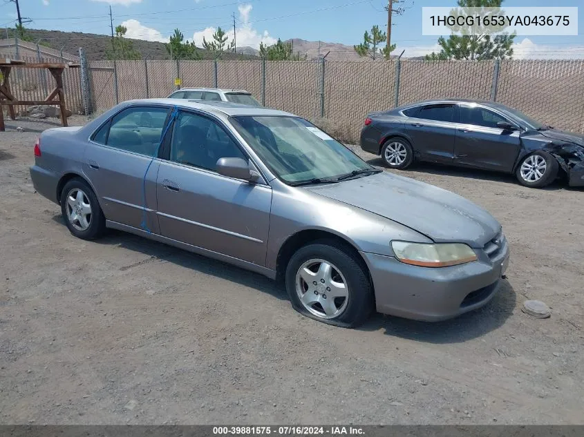 2000 Honda Accord 3.0 Ex VIN: 1HGCG1653YA043675 Lot: 39881575