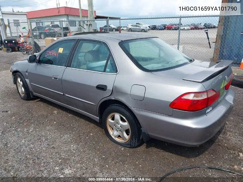 2000 Honda Accord 3.0 Ex VIN: 1HGCG1659YA101790 Lot: 39958464