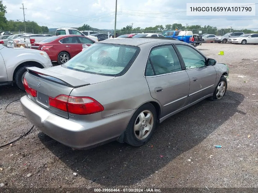 2000 Honda Accord 3.0 Ex VIN: 1HGCG1659YA101790 Lot: 39958464