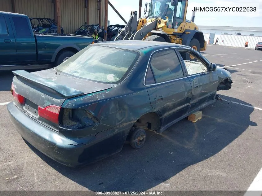 JHMCG567XYC022638 2000 Honda Accord 2.3 Se