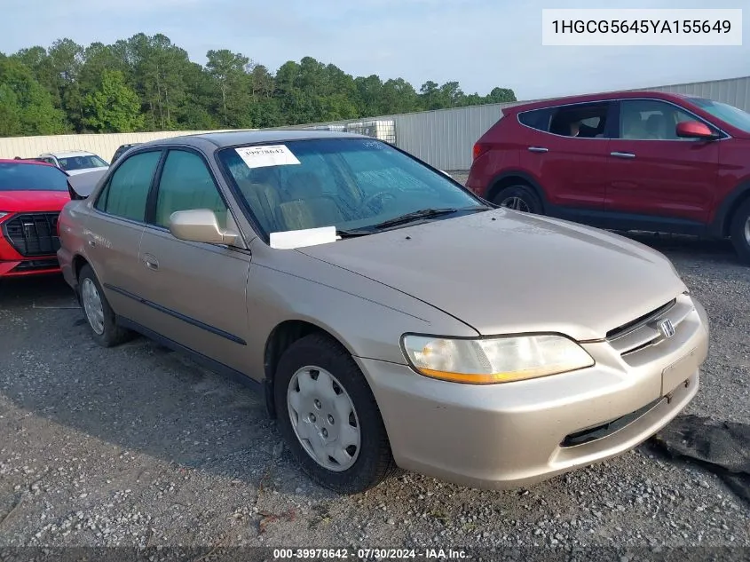 1HGCG5645YA155649 2000 Honda Accord 2.3 Lx