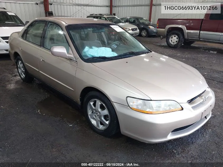 2000 Honda Accord 2.3 Se VIN: 1HGCG6693YA101266 Lot: 40122222