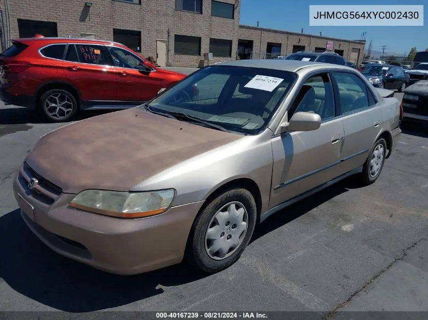 JHMCG564XYC002430 2000 Honda Accord 2.3 Lx