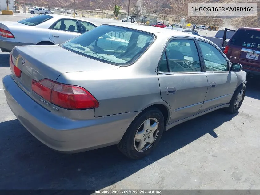 2000 Honda Accord 3.0 Ex VIN: 1HGCG1653YA080466 Lot: 40282055