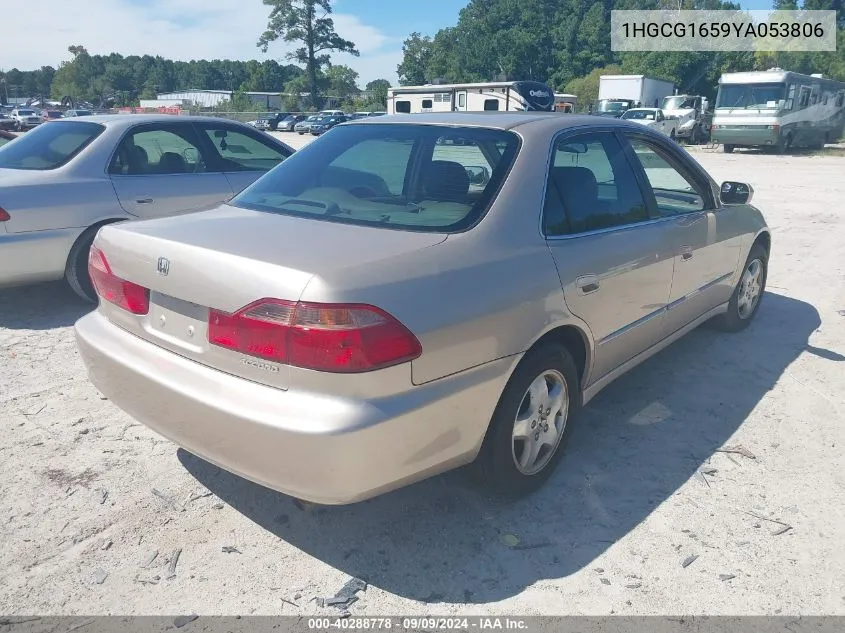 2000 Honda Accord 3.0 Ex VIN: 1HGCG1659YA053806 Lot: 40288778