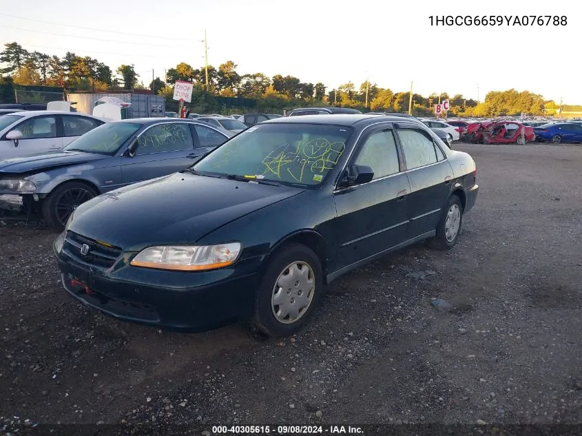 2000 Honda Accord 2.3 Lx VIN: 1HGCG6659YA076788 Lot: 40305615