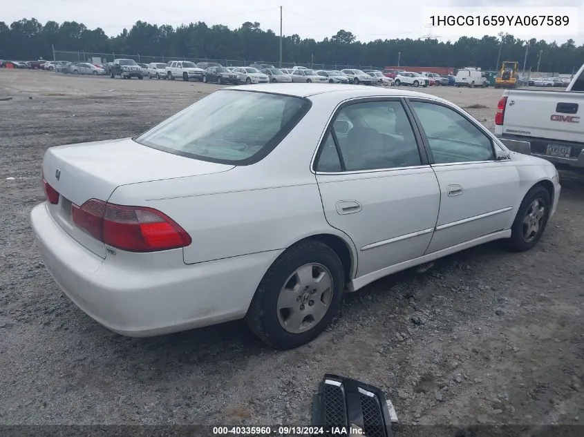 2000 Honda Accord Ex VIN: 1HGCG1659YA067589 Lot: 40335960