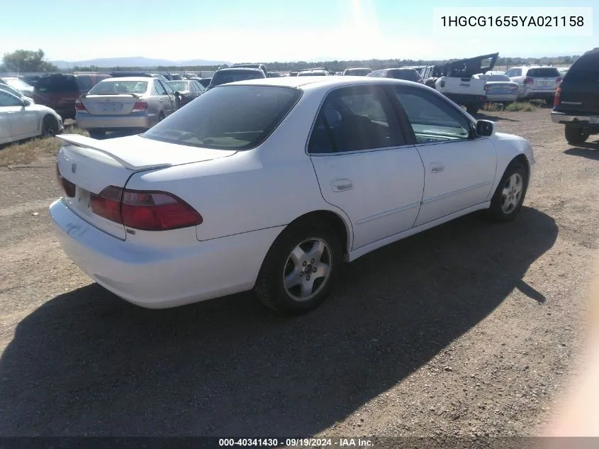 2000 Honda Accord 3.0 Ex VIN: 1HGCG1655YA021158 Lot: 40341430