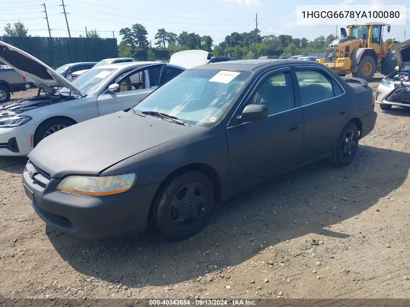 2000 Honda Accord 2.3 Ex VIN: 1HGCG6678YA100080 Lot: 40343654