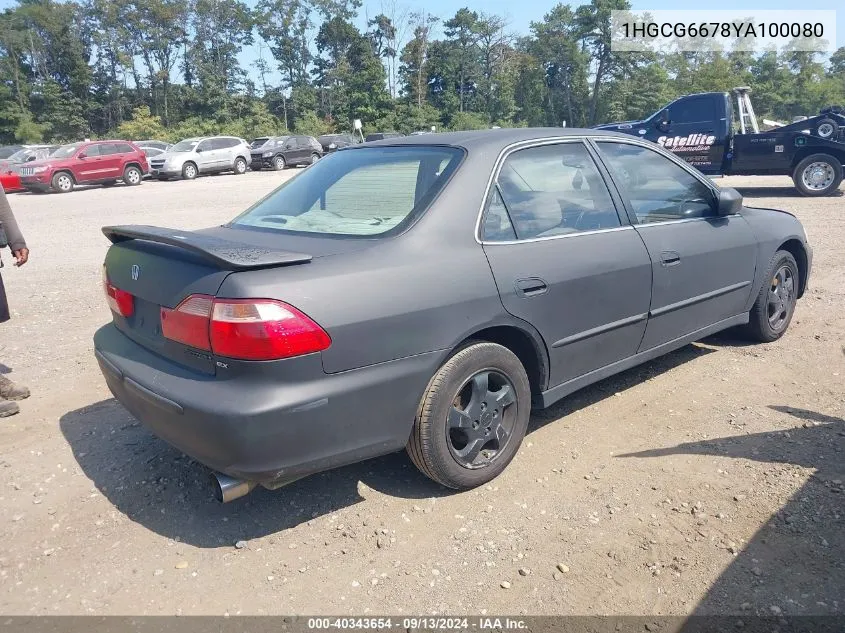 2000 Honda Accord 2.3 Ex VIN: 1HGCG6678YA100080 Lot: 40343654