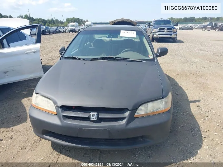 2000 Honda Accord 2.3 Ex VIN: 1HGCG6678YA100080 Lot: 40343654