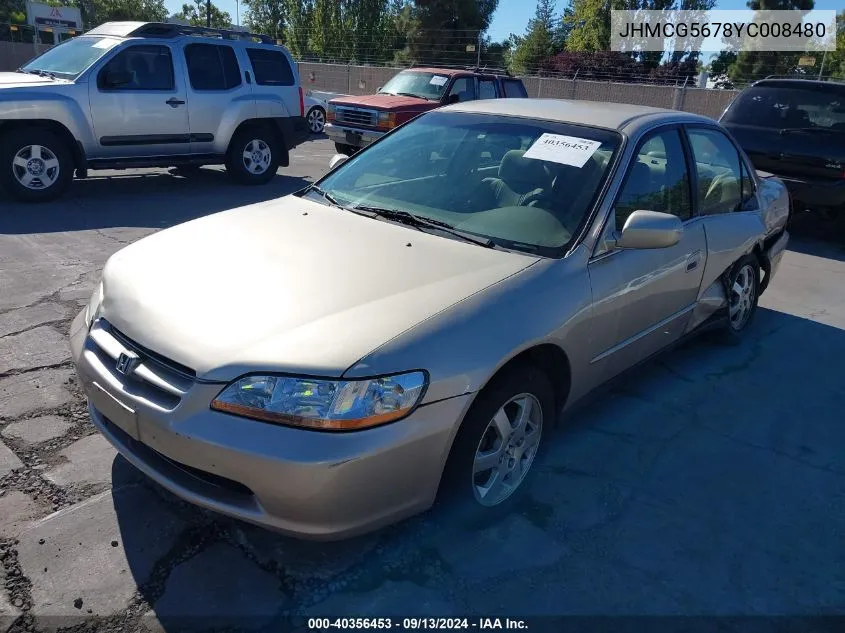 JHMCG5678YC008480 2000 Honda Accord 2.3 Se