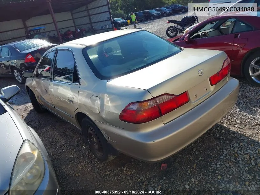 JHMCG5649YC034088 2000 Honda Accord 2.3 Lx