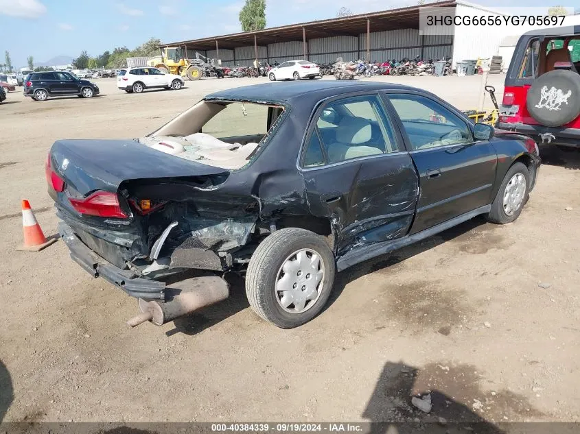 2000 Honda Accord 2.3 Lx VIN: 3HGCG6656YG705697 Lot: 40384339