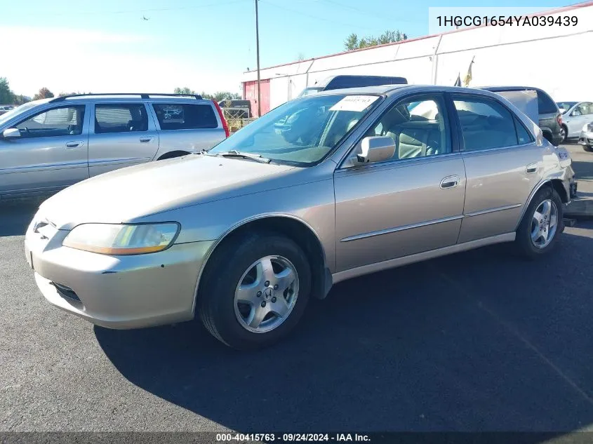 2000 Honda Accord 3.0 Ex VIN: 1HGCG1654YA039439 Lot: 40415763