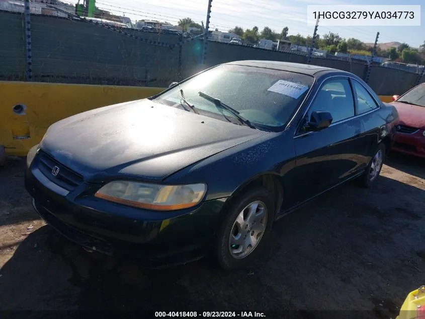 2000 Honda Accord 2.3 Ex VIN: 1HGCG3279YA034773 Lot: 40418408