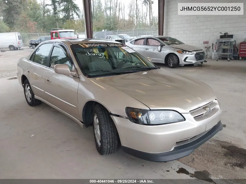 2000 Honda Accord 2.3 Ex VIN: JHMCG5652YC001250 Lot: 40441046