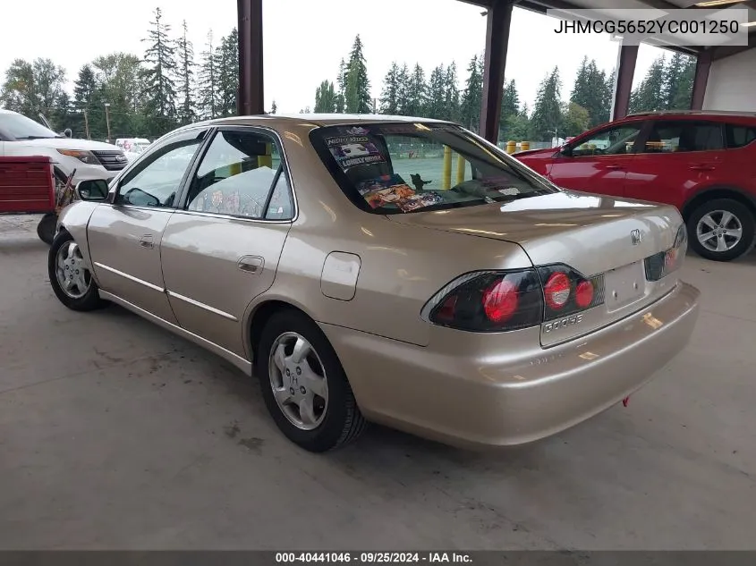 2000 Honda Accord 2.3 Ex VIN: JHMCG5652YC001250 Lot: 40441046