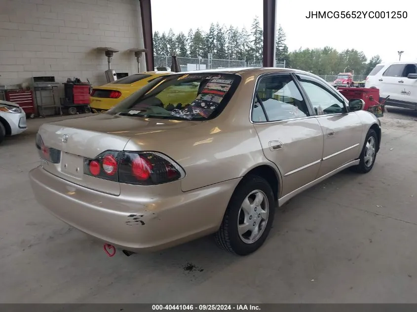 2000 Honda Accord 2.3 Ex VIN: JHMCG5652YC001250 Lot: 40441046