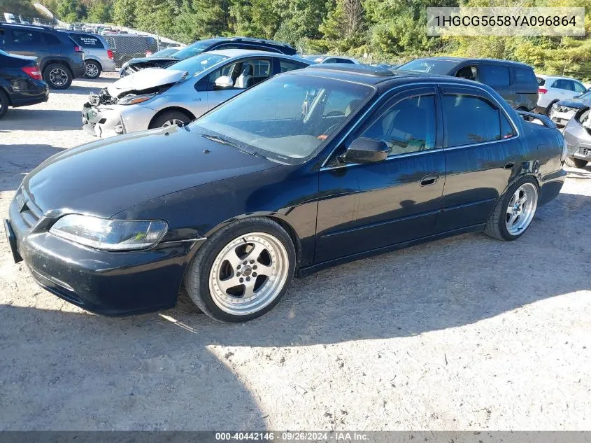 2000 Honda Accord Ex VIN: 1HGCG5658YA096864 Lot: 40442146