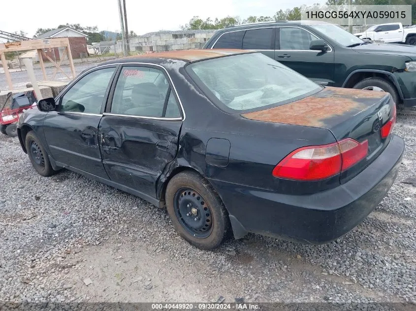 2000 Honda Accord Lx VIN: 1HGCG564XYA059015 Lot: 40449920