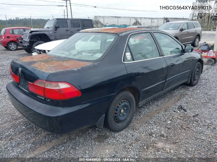 1HGCG564XYA059015 2000 Honda Accord Lx