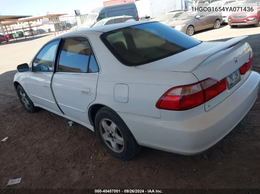 2000 Honda Accord 3.0 Ex VIN: 1HGCG1654YA071436 Lot: 40457001