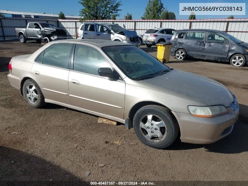 2000 Honda Accord 2.3 Ex VIN: JHMCG5669YC038143 Lot: 40457357