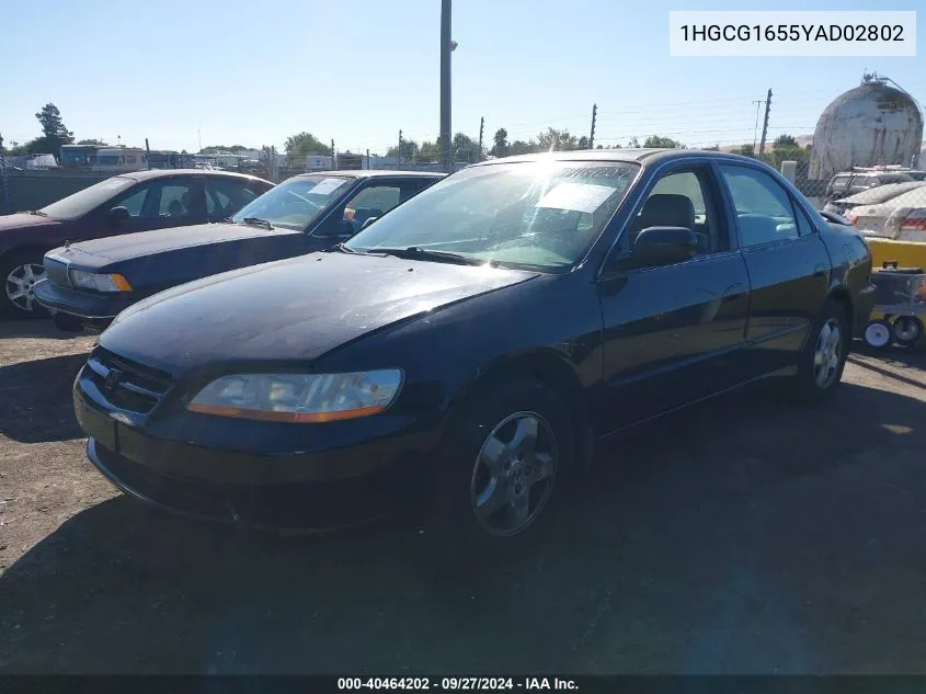 2000 Honda Accord Ex VIN: 1HGCG1655YAD02802 Lot: 40464202