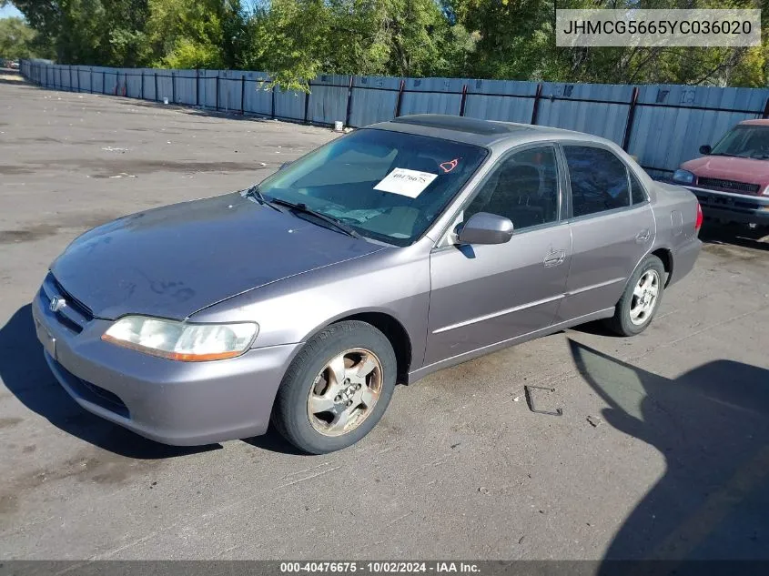 JHMCG5665YC036020 2000 Honda Accord 2.3 Ex