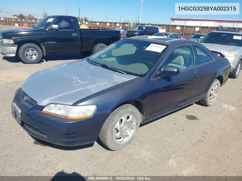 2000 Honda Accord 2.3 Ex VIN: 1HGCG3258YA002315 Lot: 40495812