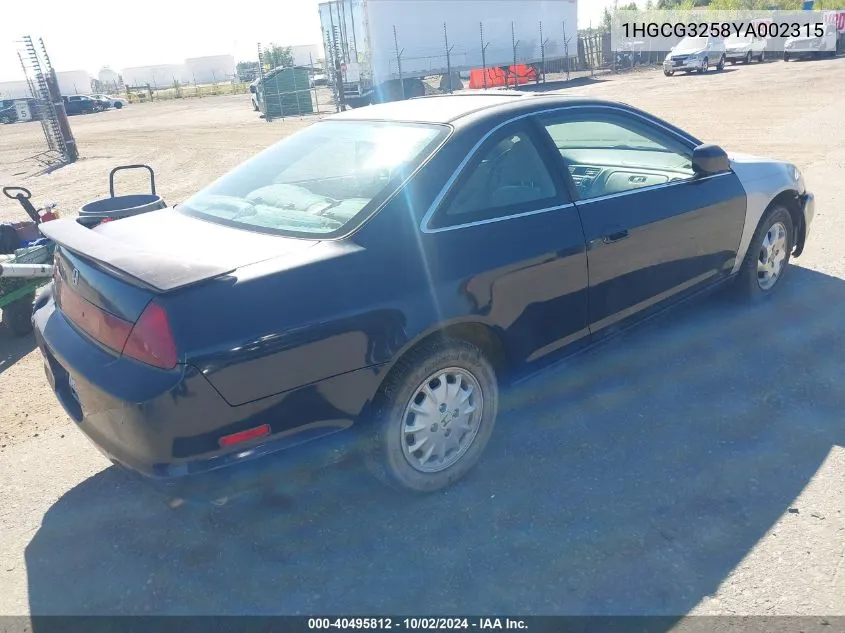 2000 Honda Accord 2.3 Ex VIN: 1HGCG3258YA002315 Lot: 40495812