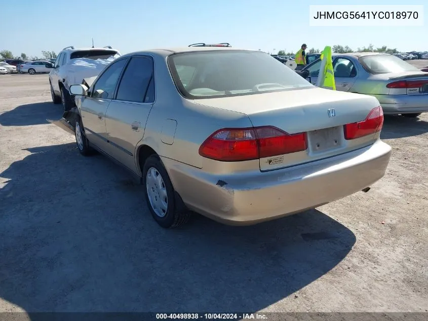 2000 Honda Accord 2.3 Lx VIN: JHMCG5641YC018970 Lot: 40498938