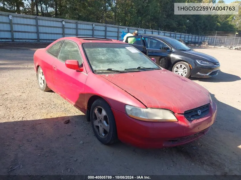 2000 Honda Accord Ex VIN: 1HGCG2259YA004763 Lot: 40505789