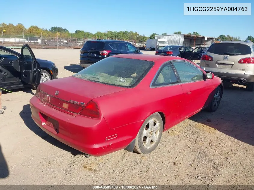 2000 Honda Accord Ex VIN: 1HGCG2259YA004763 Lot: 40505789