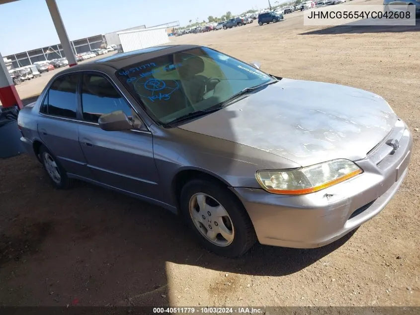 2000 Honda Accord 2.3 Ex VIN: JHMCG5654YC042608 Lot: 40511779