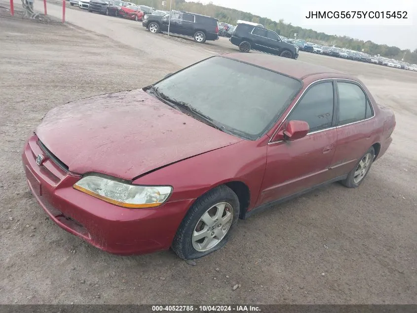 JHMCG5675YC015452 2000 Honda Accord 2.3 Se