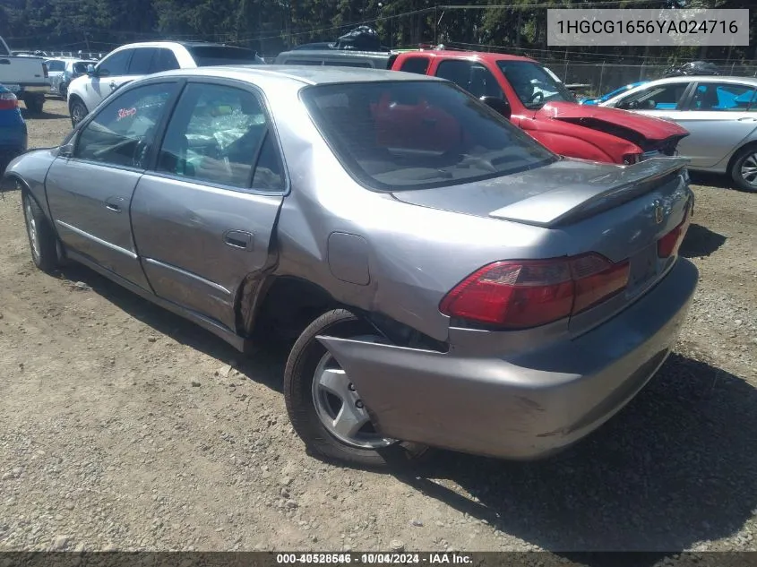 2000 Honda Accord 3.0 Ex VIN: 1HGCG1656YA024716 Lot: 40528546