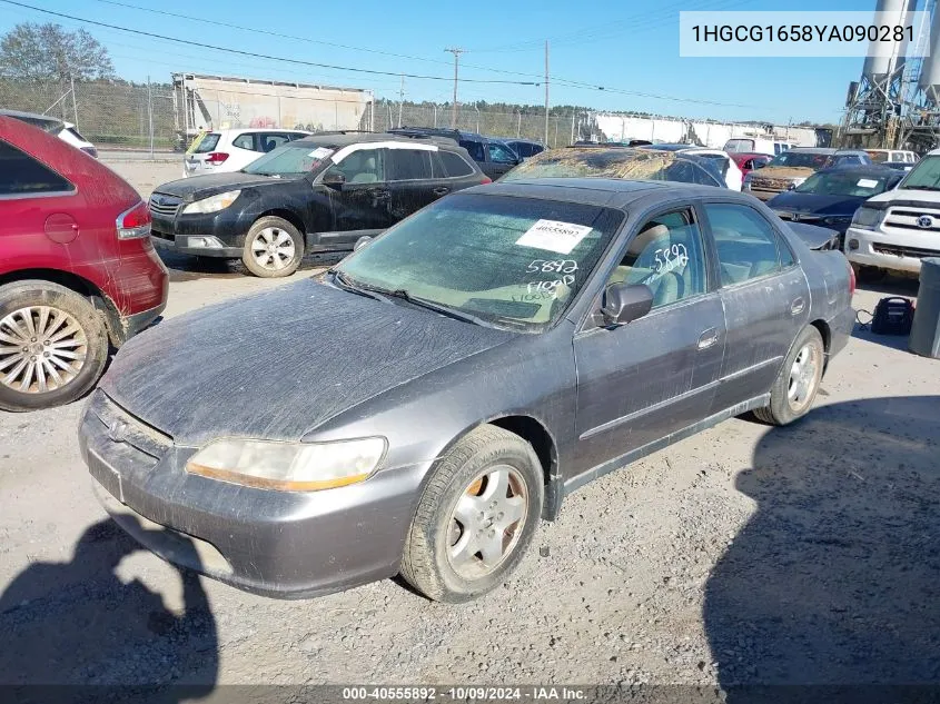 2000 Honda Accord 3.0 Ex VIN: 1HGCG1658YA090281 Lot: 40555892