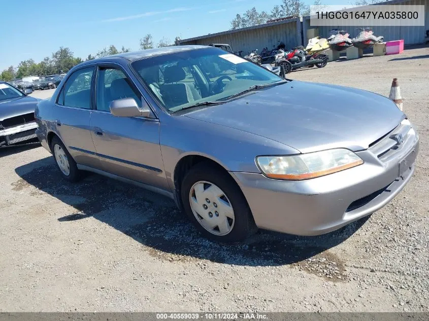 2000 Honda Accord 3.0 Lx VIN: 1HGCG1647YA035800 Lot: 40559039