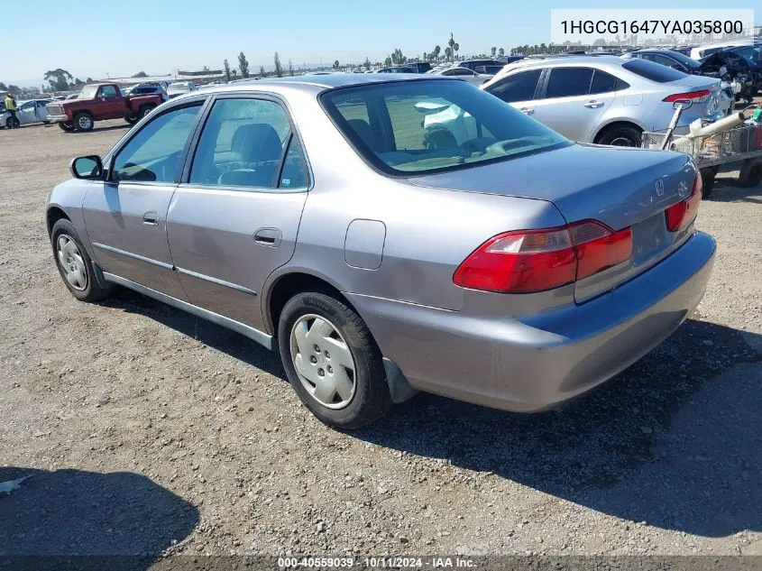 2000 Honda Accord 3.0 Lx VIN: 1HGCG1647YA035800 Lot: 40559039