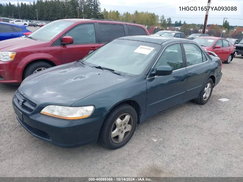 2000 Honda Accord 3.0 Ex VIN: 1HGCG1657YA093088 Lot: 40599368