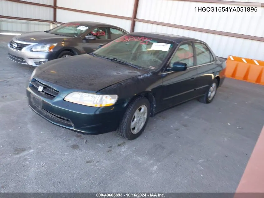 2000 Honda Accord 3.0 Ex VIN: 1HGCG1654YA051896 Lot: 40605893