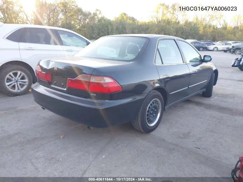 1HGCG1647YA006023 2000 Honda Accord Lx