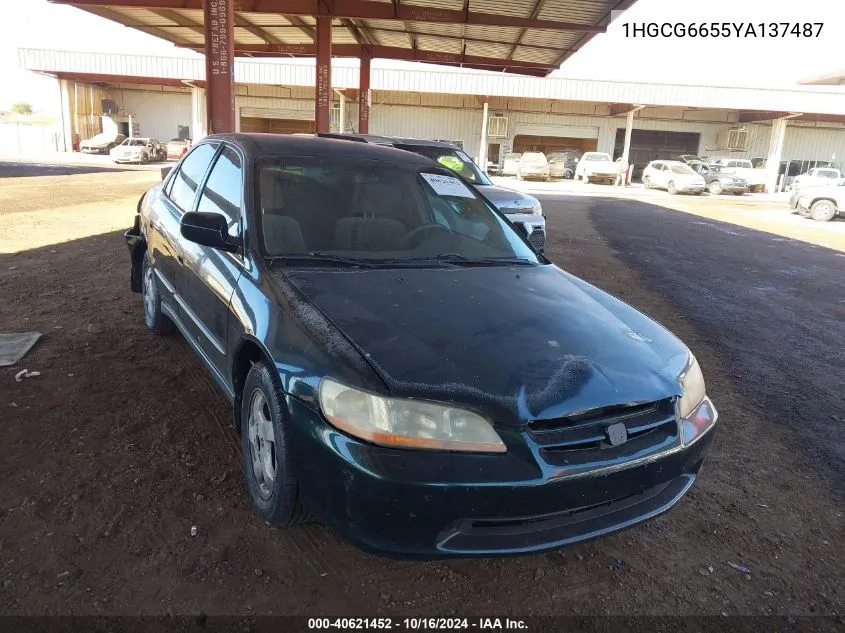 2000 Honda Accord 2.3 Lx VIN: 1HGCG6655YA137487 Lot: 40621452