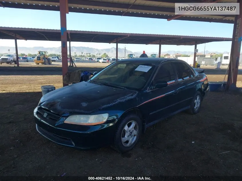 2000 Honda Accord 2.3 Lx VIN: 1HGCG6655YA137487 Lot: 40621452