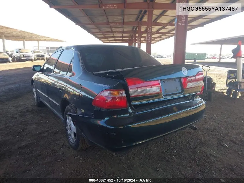 1HGCG6655YA137487 2000 Honda Accord 2.3 Lx