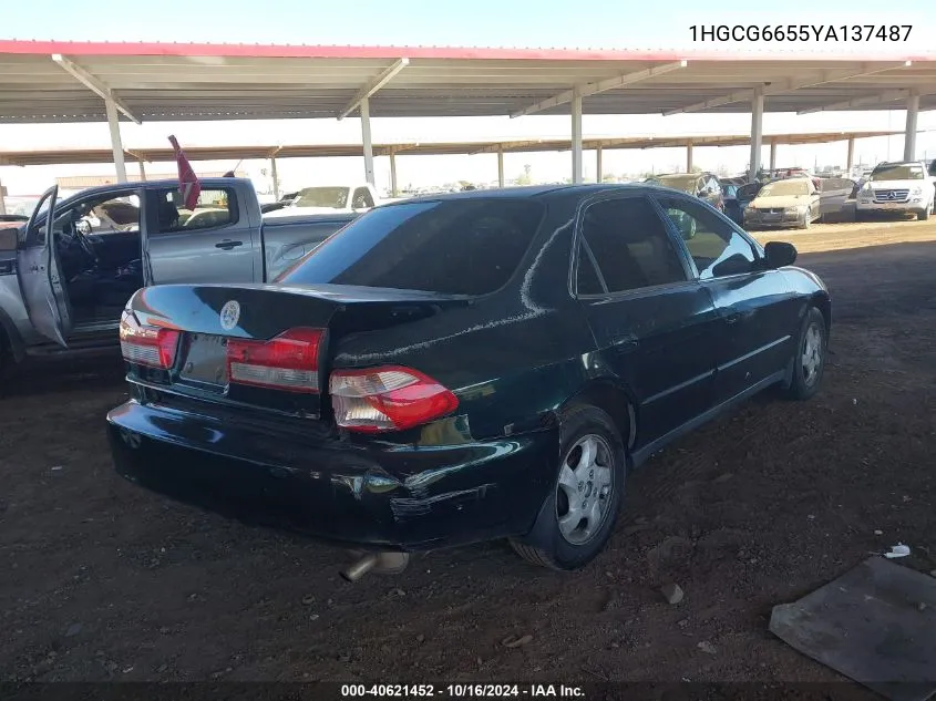 2000 Honda Accord 2.3 Lx VIN: 1HGCG6655YA137487 Lot: 40621452